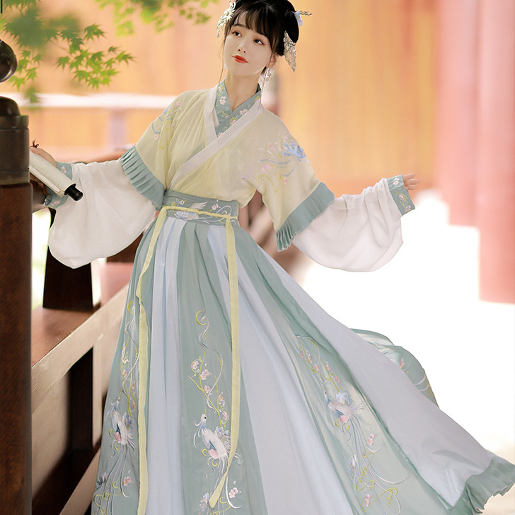仙楚姬原创汉服女【青鸾羽】晋制齐腰交领夏季...