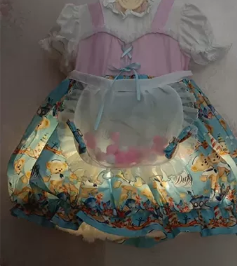 发光手作裙私定达菲熊花苞裙灯笼裙自然蓬，自...