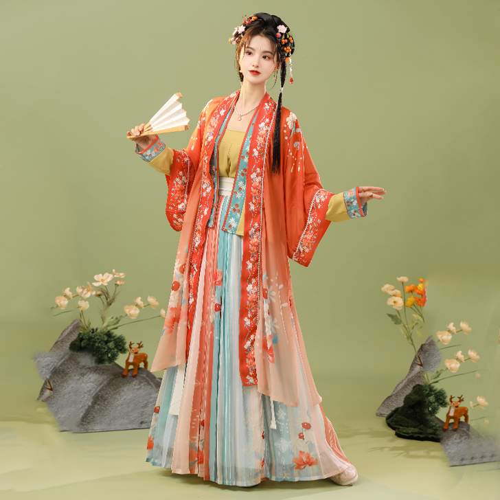 劲合汉服女中国风【半城桃色】宋制长褙子三件...