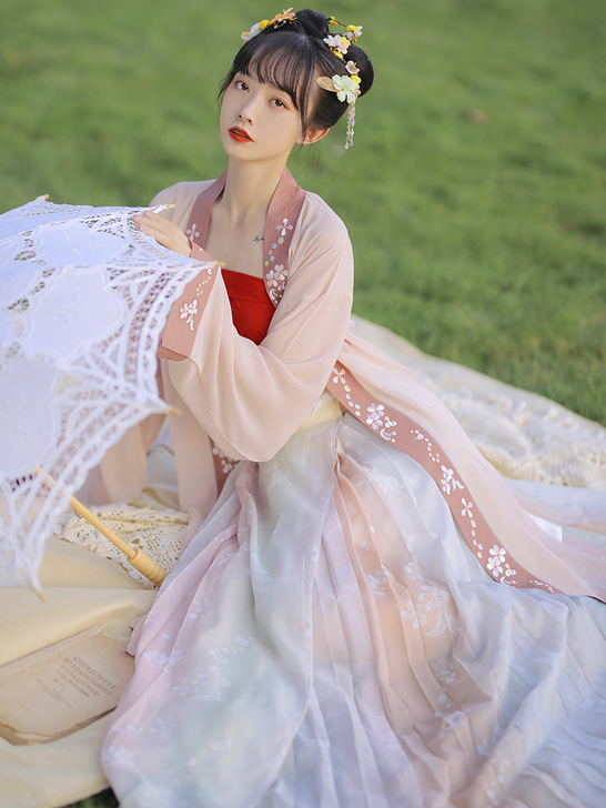 黎春思汉氧原创汉服女正品三件套白菜正版全套...
