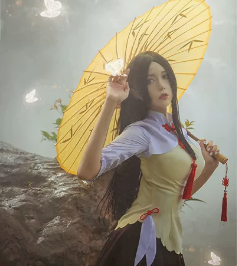 多肉君一人之下冯宝宝手办cos 假发+上衣...