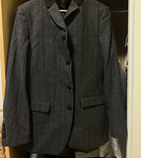 SOARIN英伦复古羊毛西装外套男 条纹粗...