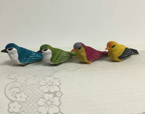 木雕小鸟黄鹂翠鸟实木雕刻纯手工 尺寸14厘...