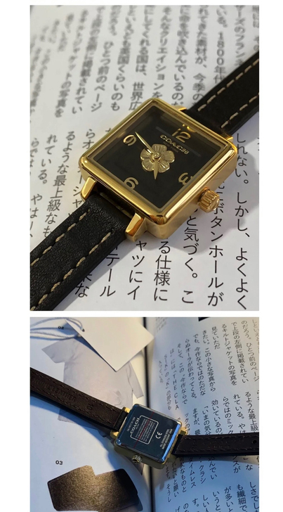 正品蔻驰COACH手表腕表方形CASS