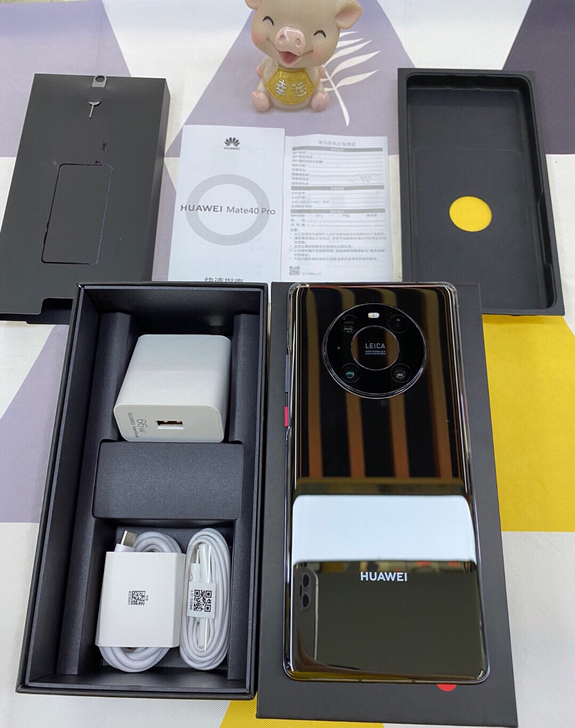 华为手机mate40pro黑色8256G国...