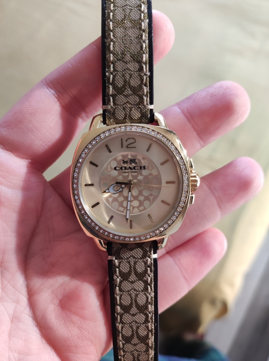 coach手表正品代购时尚休闲镶钻帆布bo...