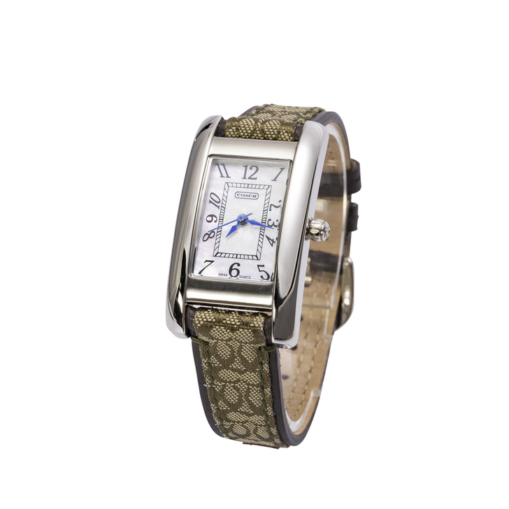 手表经典方形皮带女表罗马数字复古风印花系列...