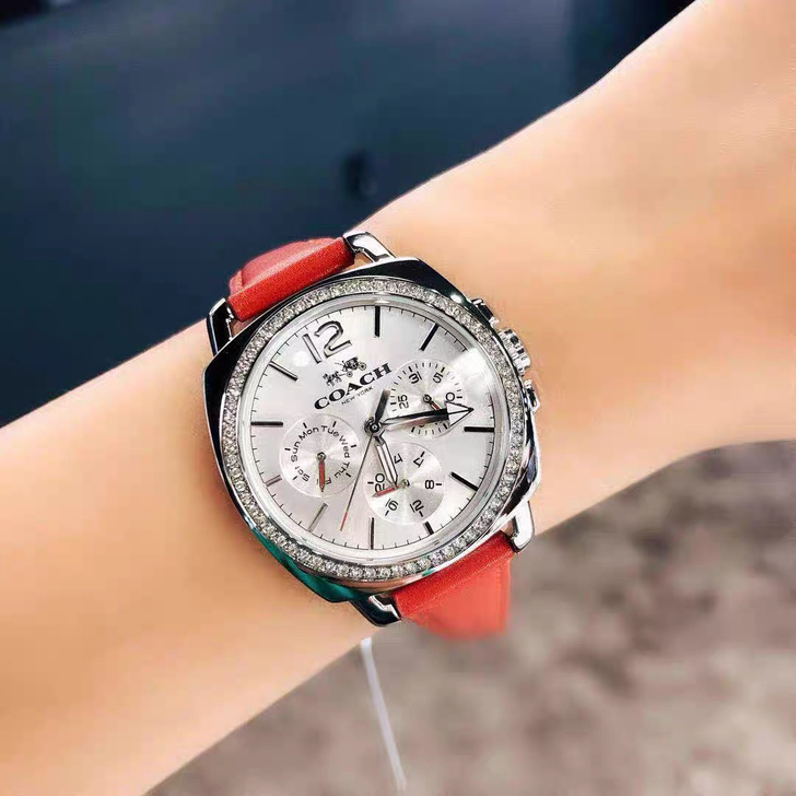 COACH蔻驰手表正品麦迪逊系列真皮石英女...