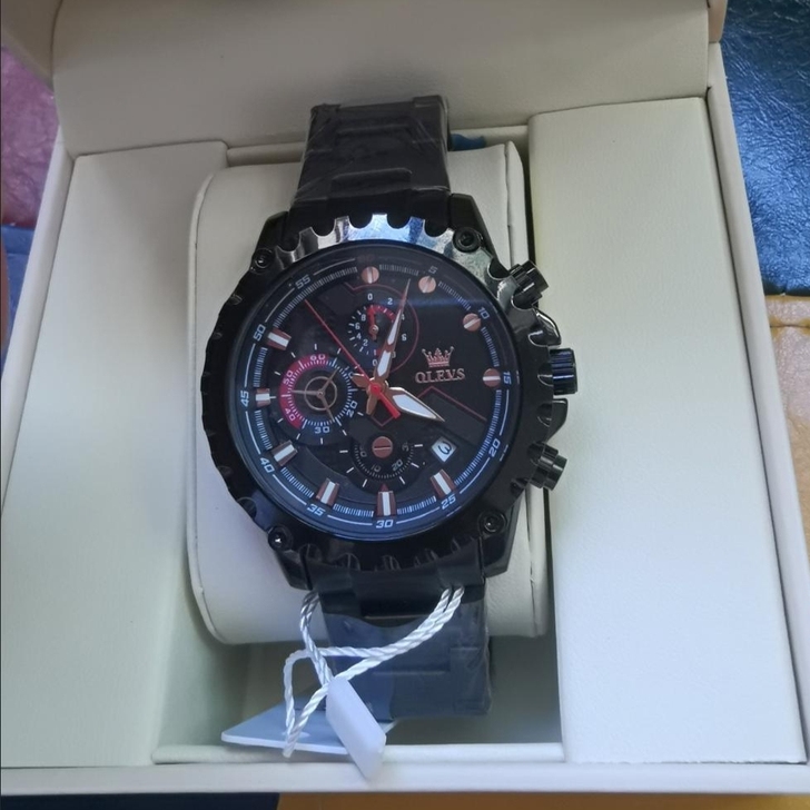 【时尚】品牌多功能运动计时夜光带日历男士手...