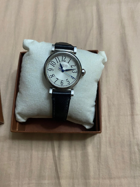 COACH/蔻驰经典款蓝色指针手表，超大气...