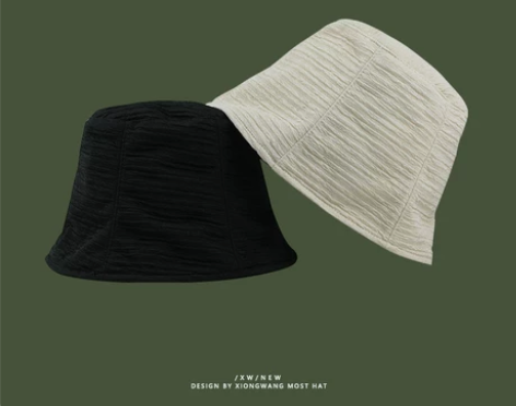 日本小众设计师款渔夫帽女雪纺薄款冷淡风禁欲...