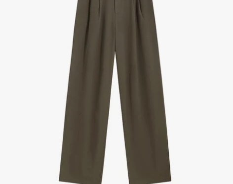 小圆酱大码阔腿裤女高腰西装裤直筒宽松垂感长...