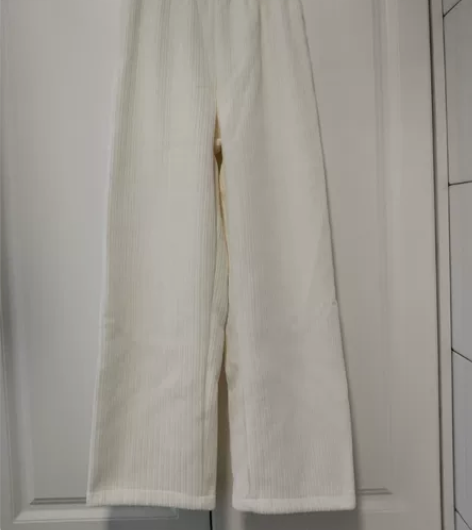 雪尼尔冬季加绒阔腿裤M号55包邮，全新林试...