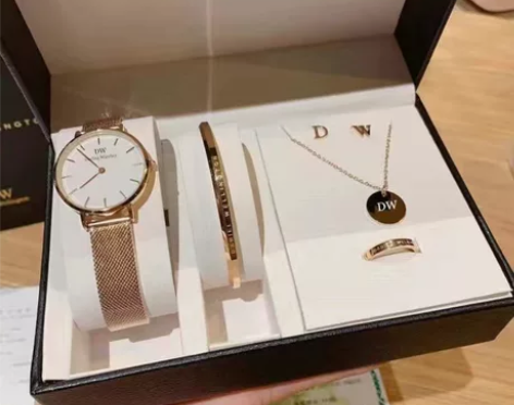 DW五件套手表网红同款超薄石英防水男女简约...