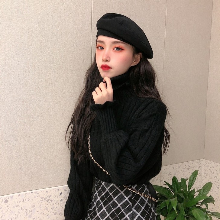 【年终盛典】黑色毛衣女2020年新款洋气打...