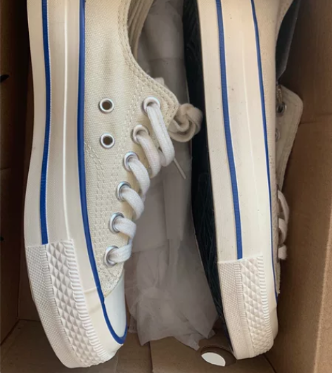 全新白色帆布鞋 女 36码 一次都没有穿过...