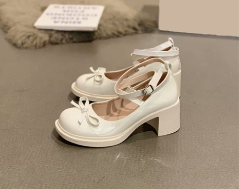 法式少女粗跟玛丽珍鞋女2022新款夏季女鞋...