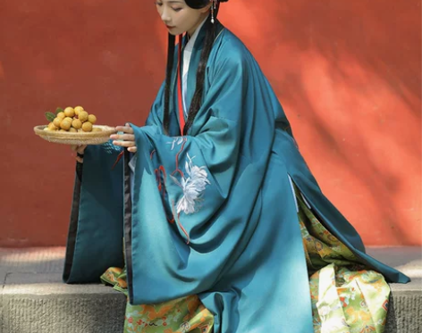 绝版兰若庭 汉服 乘黄 明制 披风 绣花 ...