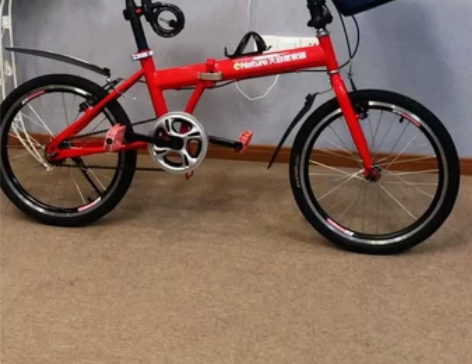 20寸折叠自行车，刹车灵活，自带前置车篮，...