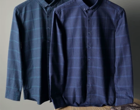 海澜之家纯棉格子长袖衬衫男秋季磨毛牛津纺商...