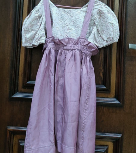 全新130码女童短袖背带裙两件套 背带裙的...