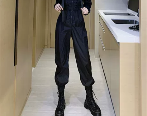 2021秋季新款气质工装连体裤套装女装时尚...