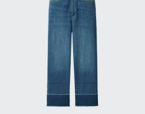 女装 高腰宽腿七分牛仔裤(水洗产品) 40...