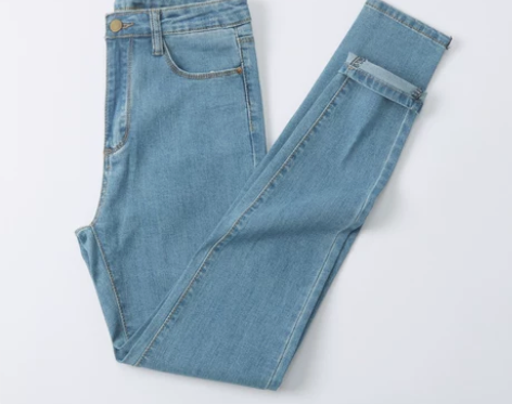 【年货价】浅色牛仔裤女秋冬2020新款高腰...