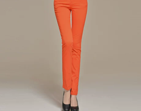 逸阳女裤2014秋新款 弹力中腰小脚铅笔裤...