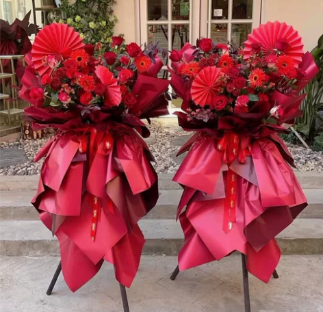 鲜花开业花篮喜庆花篮 乔迁花篮红玫瑰花篮北...