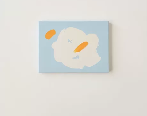 简约装饰画粉色涂鸦油彩小清新可爱治愈系无框...