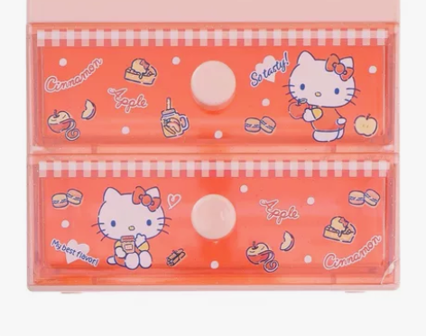 三丽鸥港版2021双层收纳盒 kt猫款 感...