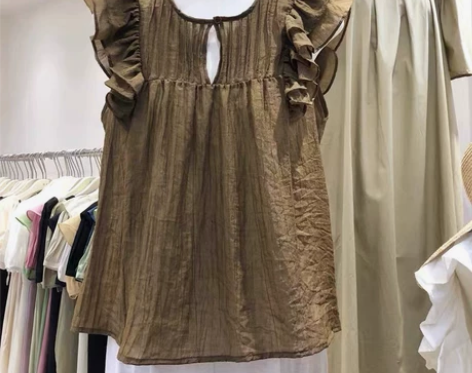 小众荷叶边气质微透娃娃衫背心 均码 感兴趣...