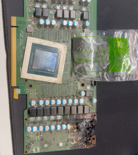 戴尔3080坏卡报废卡料卡芯片显存都拆下了...