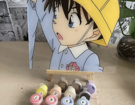 手工diy礼物名侦探柯南填充颜色解压高 透...