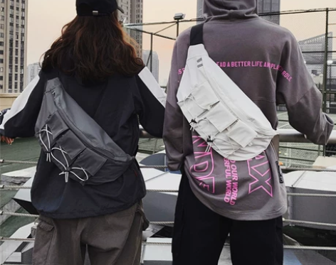 ins潮牌弹夹包 嘻哈男机能胸包 单肩包...