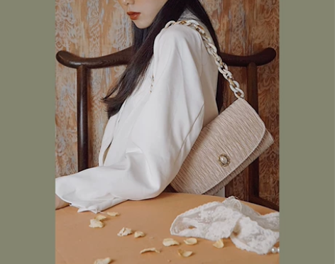 热卖 复古vintage褶皱金属珍珠装饰手...