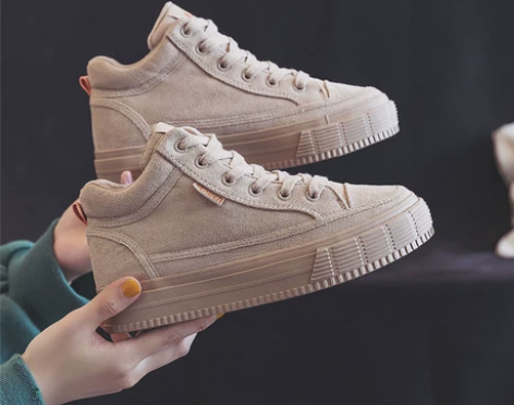 【狂欢价】人本女鞋冬季高帮棉鞋女2021百...