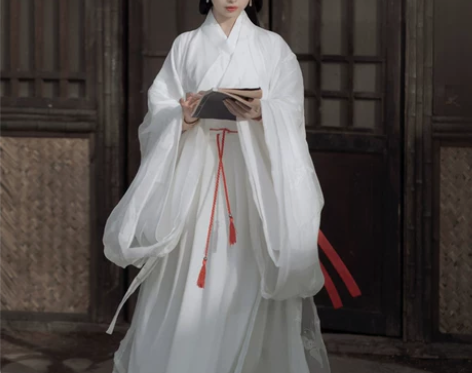 原创魏晋风白色神明少女汉服女古装襦裙中国风...