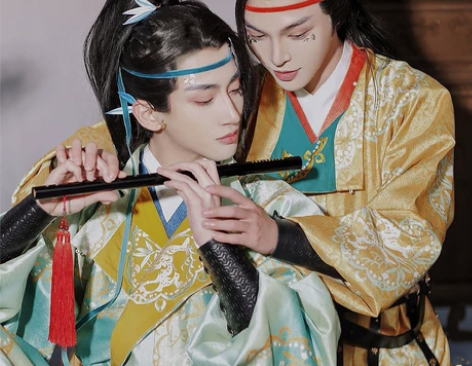 重楼鹿声原创唐制绣花中国汉服 xl码  适...