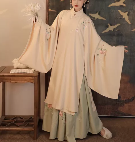 艺缕原创云肩汉服重工刺绣立领明制袄裙 LL...