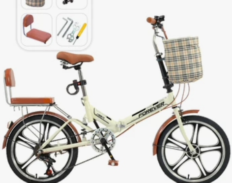 永久可折叠自行车女超轻便携上班20寸16小...