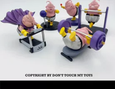 潮玩七龙珠系列 减肥健身魔人布欧 5只打包...