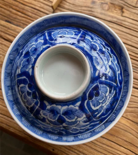 老青花盖碗，高6.5厘米口径11厘米 感兴...