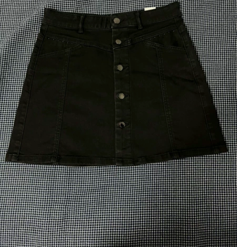 洗一穿一洗一，only弹力牛仔A字裙，16...