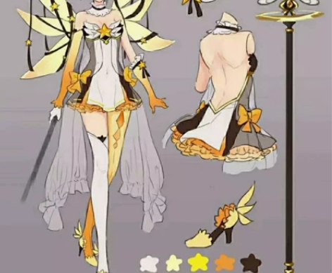 悠窝窝家魔法少女安吉拉 只有衣服与部分配饰...