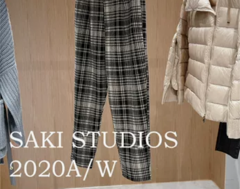 20秋冬新款外单女士高腰格子毛呢厚实休闲萝...