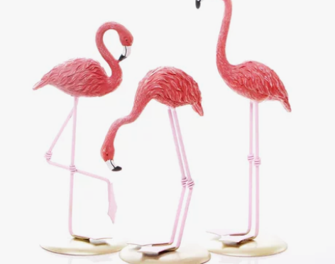 创意ins欧式火烈鸟摆件小家居装饰品树脂客...