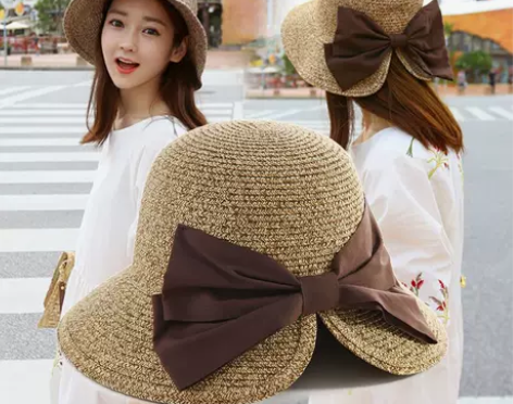 【天天特价】女士夏天韩版遮阳草帽盆帽渔夫帽...