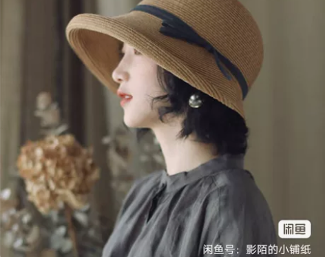 赫本风遮阳帽女可折叠 盆帽文艺渔夫帽子...